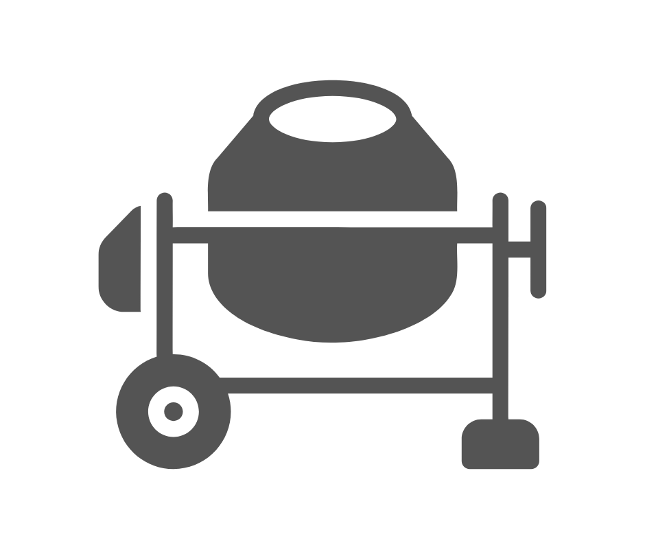 Symbol einer Betonmischmaschine – Icon für Betonbau beim Bauunternehmen Bölts.